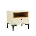 thumbnail image 6 of Amara Nightstand in Cream and Natural Oak made from Engineered Wood, 6 of 10