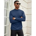 thumbnail image 4 of COOFANDY Men's Mock Turtleneck Long Sleeve Shirts Slim Fit Basic T-Shirt Lightweight Ribbed Pullover Sweater, 4 of 6