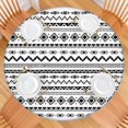 thumbnail image 2 of Vibrant Boho Style Elastic Border Tablecloth - Floral Print Round Table Cover for Patio - Fits 52 to 56 Inch, 2 of 7