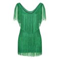 thumbnail image 4 of Alkepwun Fringe Dress Women Sexy Deep V Neck Tank Mini Flapper Dress Sleeveless Backless Skinny Cocktail Party Dress, 4 of 8