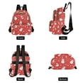 thumbnail image 4 of FORMRS Mini Backpack Purse for Women Travel Daypack Casual Shoulder Bag, Red Snowman, 4 of 7