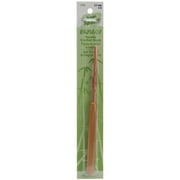 Susan Bates Bamboo Handle/Silvalume Head Crochet Hook 5.5"-Size E4/3.5mm