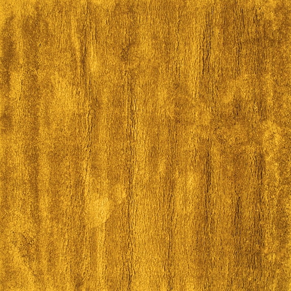 Ahgly Company Indoor Square Abstract Yellow Contemporary Area Rugs, 7' Square