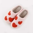 thumbnail image 5 of Wovix Women's Men's Cute Fuzzy Heart Slippers Memory Foam Fluffy Couple Slippers Cozy House Indoor Outdoor Shoes Daily Bedroom Shoes White 38, 5 of 6
