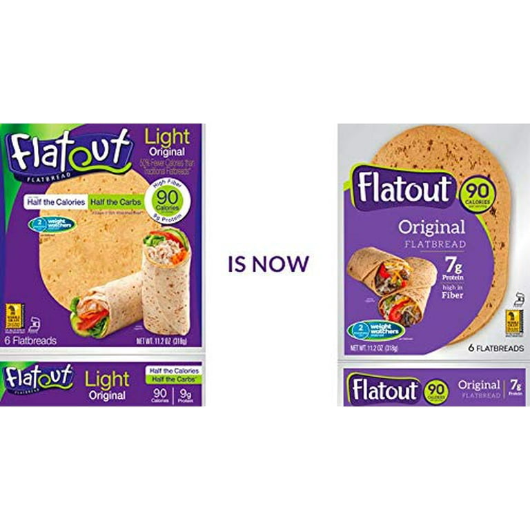 Flatout Flatbread Light Wraps 6 Wraps Original