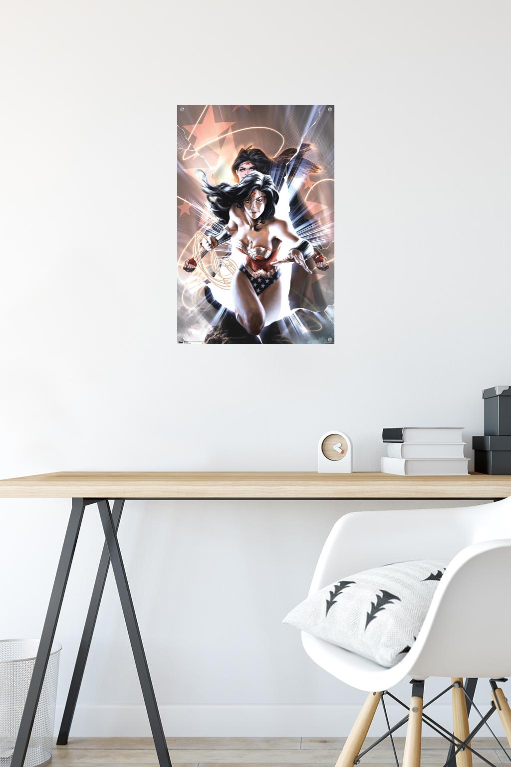 DC Comics - Wonder Woman Wall Poster with Push Pins, 14.725" x 22.375"
