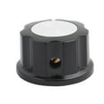 thumbnail image 2 of 5Pcs A03 6.3mm Knurled Shaft Plastic Nonslip Potentiometer Control Rotary Cap, 2 of 5
