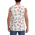 thumbnail image 4 of Haiem Men's Fruit Print Tank Tops Summer Sleeveless Cut Off Workout T-Shirts Fitness Vest Athletic Undershirts-Medium, 4 of 8