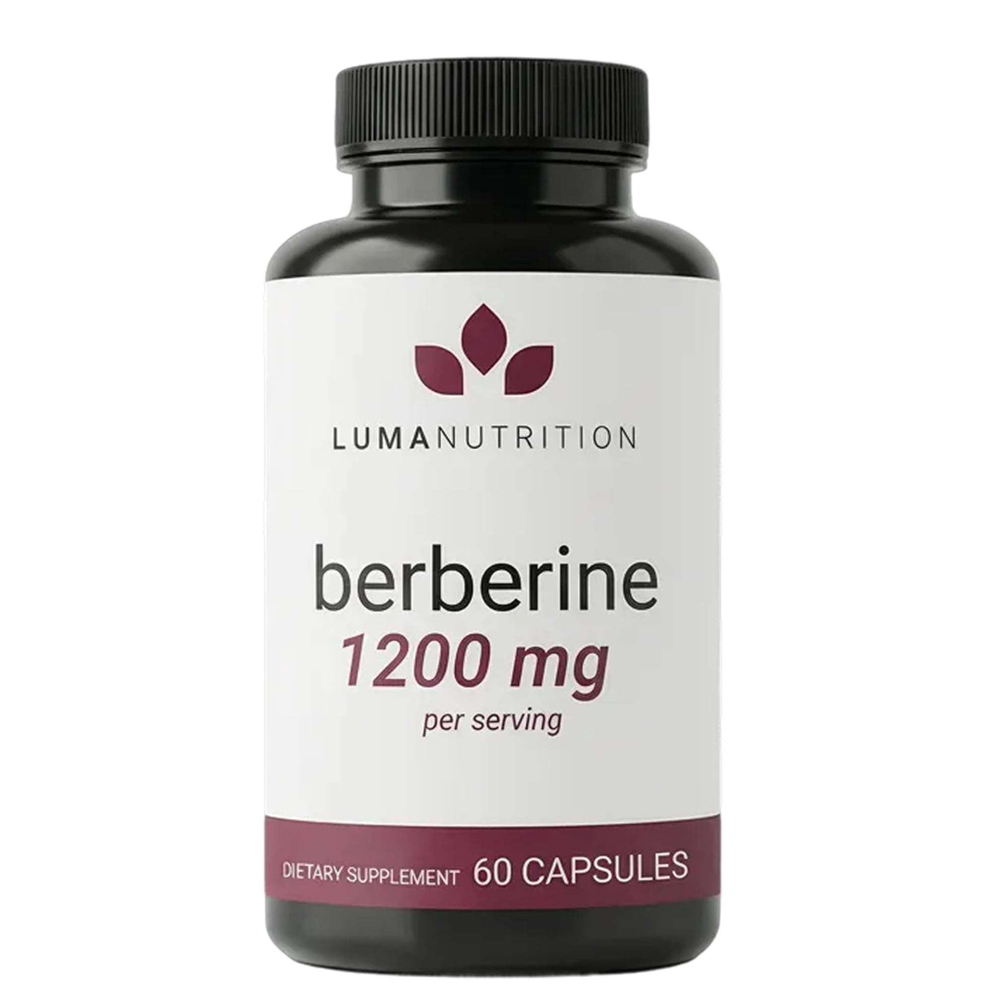 Luma Nutrition Berberine Supplement - Berberine 1200mg Per Serving - Berberine HCI - Blood Sugar Support Supplement - 60 Capsules