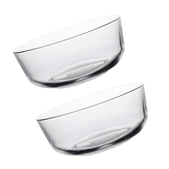 PBPBOX Clear Glass Salad Bowl Set for Kitchen Use Food Storage Bowls Transparent 2pcs