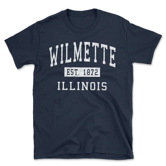 Wilmette Illinois Classic Established Men's Cotton T-Shirt