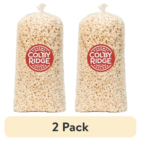 (2 pack) Colby Ridge Gourmet Craft Popped Gluten Free Popcorn Bulk Sized Large Gift Party Bags (Bulk 5 Gal. 80 Cups) (Fluffy White)