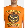 thumbnail image 4 of Halloween Men's Pumpkin Trick or Treat Graphic Tee from Way to Celebrate, Sizes XS-3XL, 4 of 5