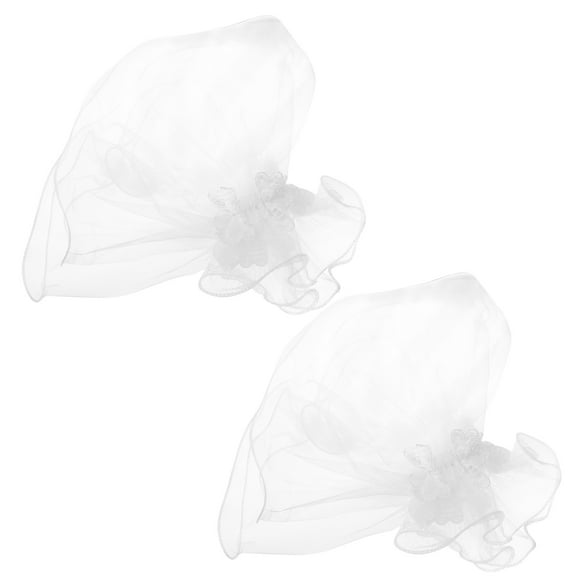 HEATSHAKING 1 Pair Lace Bridal Cuffs Sleeves Wedding Accessories for Women 14x11in