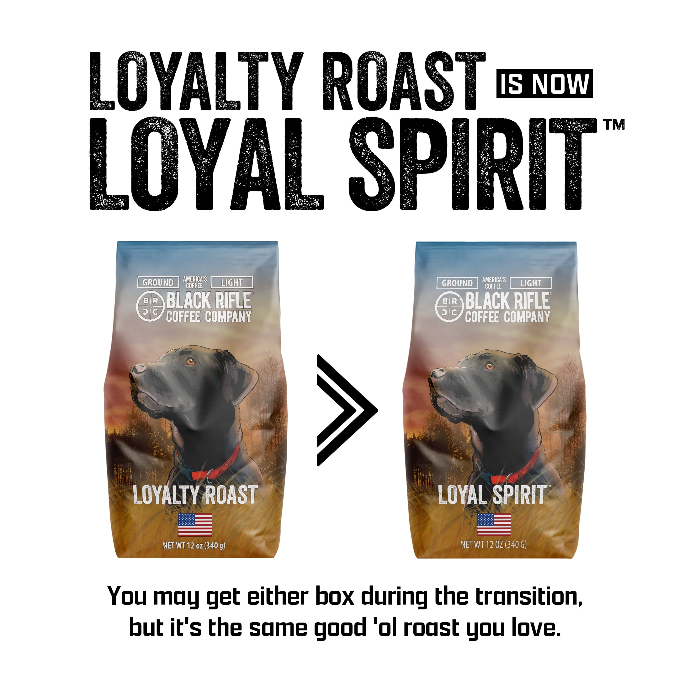 Black Rifle Coffee Company Loyal Spirit, Light Roast, Ground Coffee, 12 oz