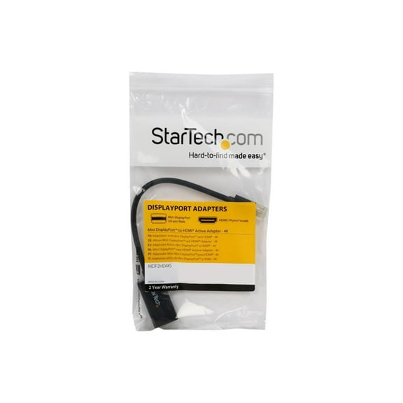 StarTech Mini DisplayPort to HDMI 4K Audio/Video Converter, 7.1 Surround Sound, Black