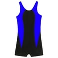 thumbnail image 3 of inhzoy Unisex Girls Boys Sleeveless Boyleg Swimsuit Floral Rashgurd Shirts Diving Shorty Wetsuit Royal Blue 8, 3 of 7