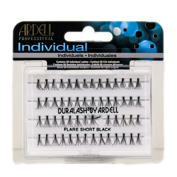 Ardell Professional Individual Duralash Lashes - Flares - Short Black #65095 - Pack of 1 with Sleek Comb