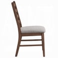 thumbnail image 3 of Mea Dining Side Chair Set of 2-Slatted Back-Gray Linen Seat-Brown, 3 of 6