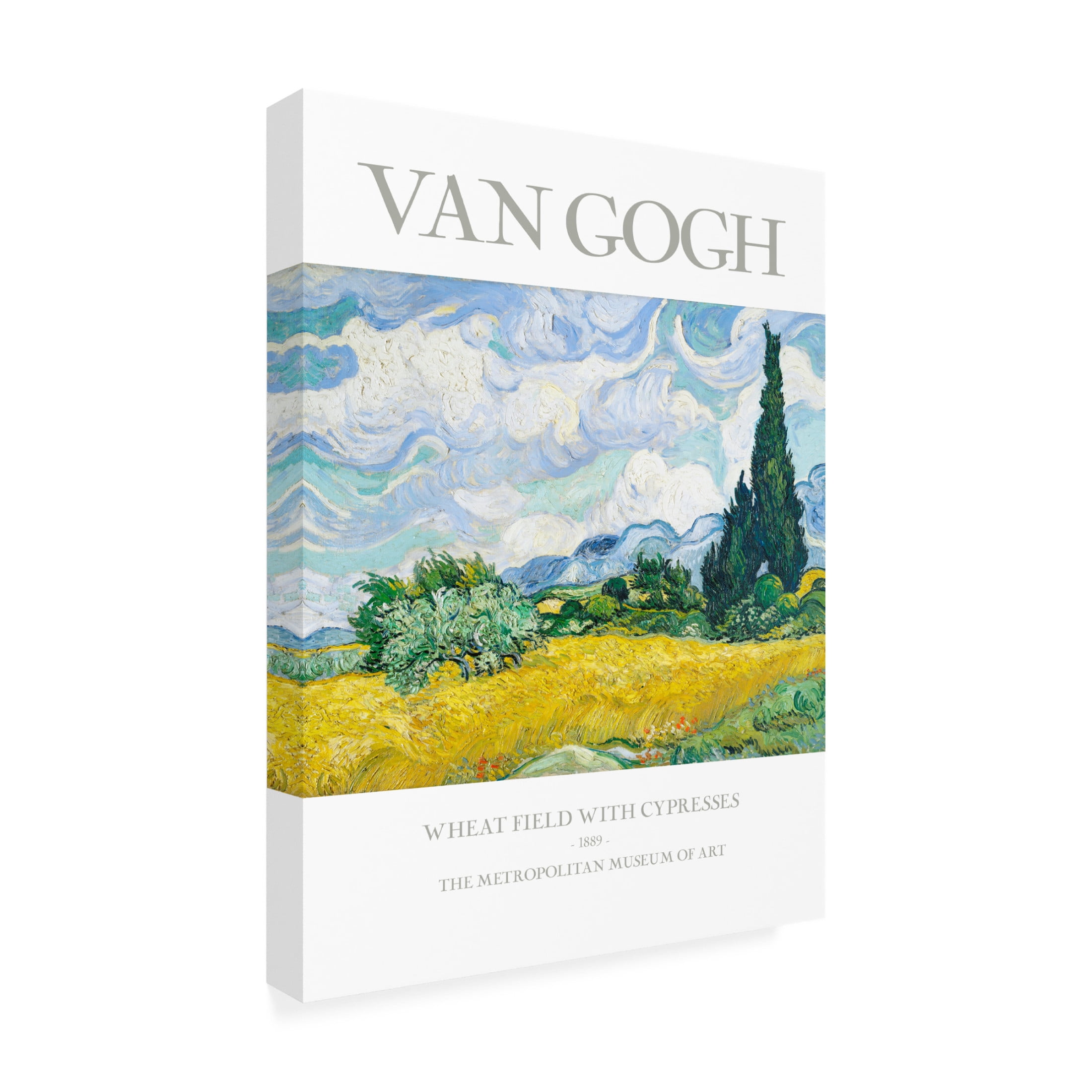 Trademark Fine Art Pictufy Wheat Field With Cypresses Canvas Wall Art
