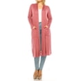 thumbnail image 4 of Women's Plus Size, Casual Long Open Front Drape Lightweight Duster Sweater Cardigan., 4 of 6