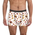 thumbnail image 1 of Balery Autumn Maple Leaf with Hedgehog Calzoncillos bóxer para hombre, ropa interior de algodón suave y transpirable con cinturilla de nailon-X-Large, 1 of 5