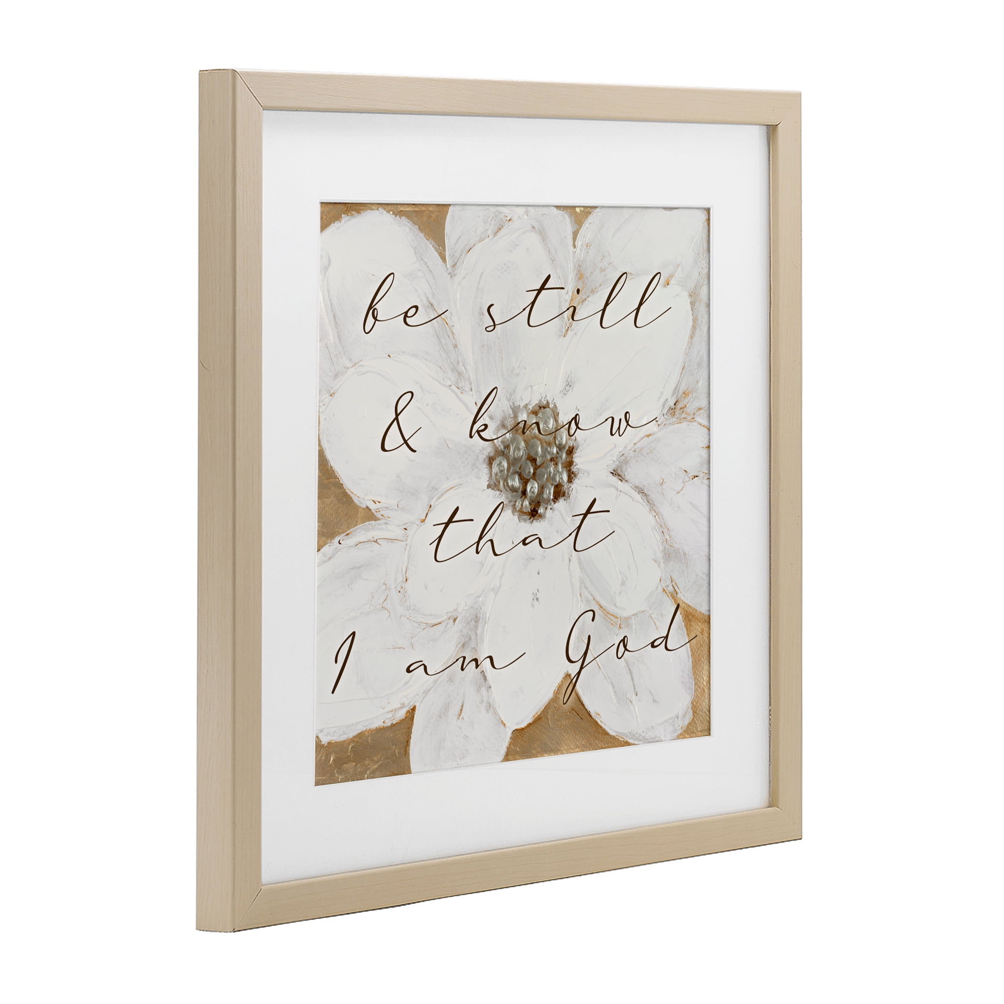 Stupell Industries Be Still with White Magnolia Birch Framed Print Under Glass, design by Lanie Loreth