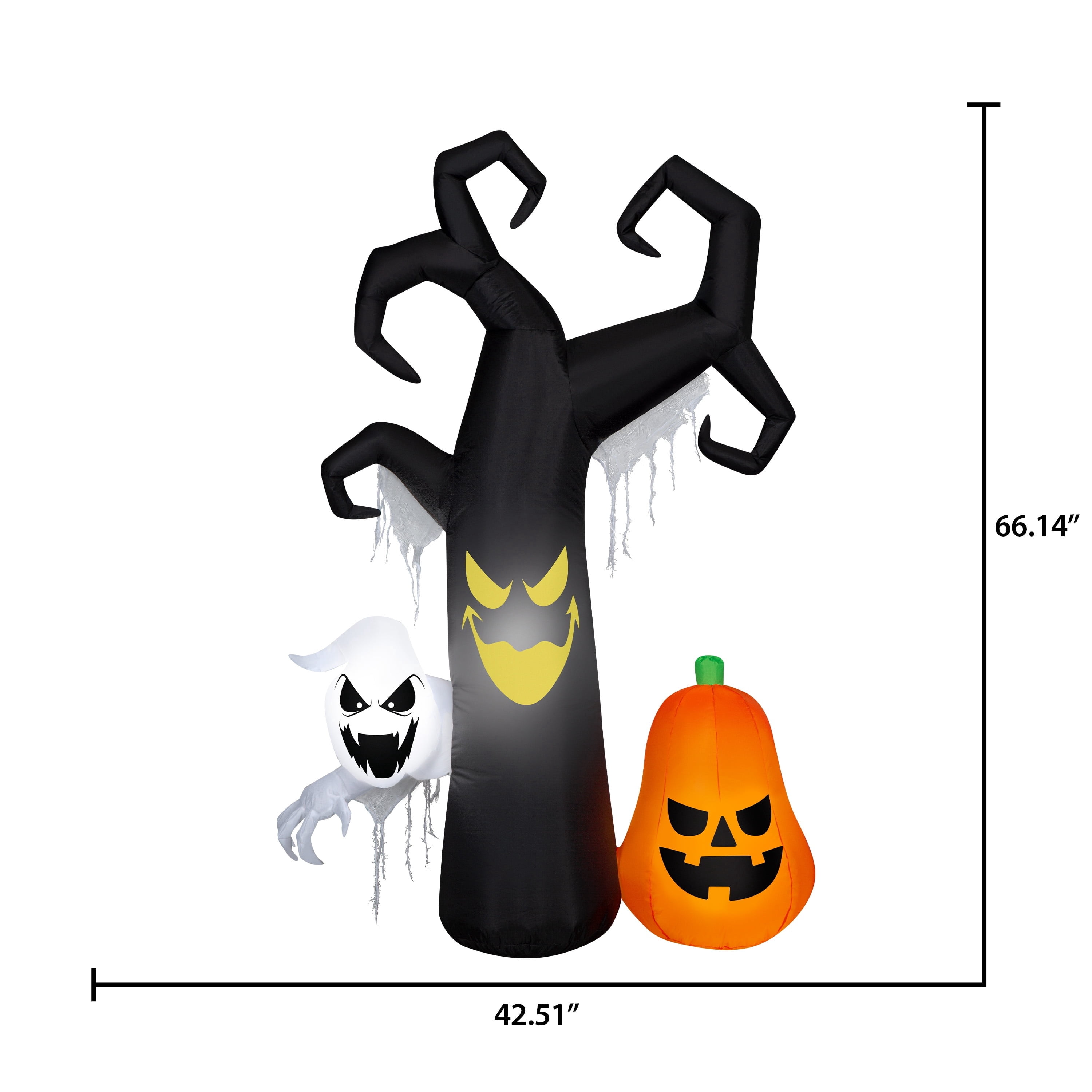 Tree with Ghost Scene Airblown Yard Inflatable, Multicolor, 5.5', Halloween by Way To Celebrate