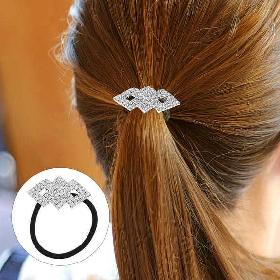 LOLIPPYY Fashion Hair Cuff Wraps Decorative Elastic Hair Tie Bands with Rhinestones