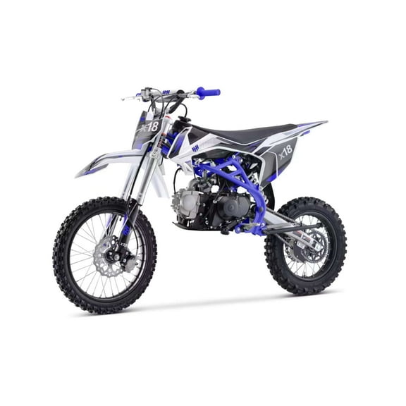 HHH X18 125cc 4-Stroke Gas Powered Dirt Bike-Blue