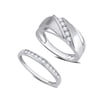 1/2 Carat T.W. Diamond 10K White Gold Wedding Bands