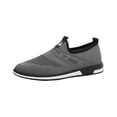 thumbnail image 2 of AUDeals Men's Mesh Loafers, Wide Toe Slip On Shoes with Breathable Lightweight Comfort for Walking and Casual Wear (Grey, 8), 2 of 9
