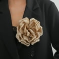 thumbnail image 4 of Elegant Lapel Pin 15cm Fabric Rose Flower Brooch for Women Dinner Party Jewelry, 4 of 21