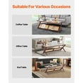 thumbnail image 6 of VEVOR Rattan Coffee Table, Z-Shaped Rattan Woven Bamboo Coffee Table with Tempered Glass Top, 47” Modern Boho Storage Coffee Table with Natural Bamboo Legs, for Living Room, Bedroom & Small Spaces, 6 of 9