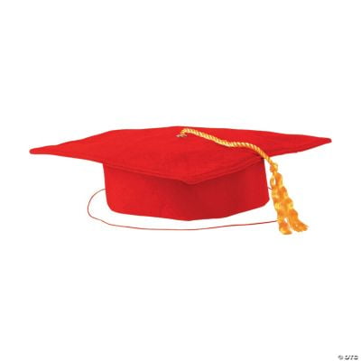 Matte Red Child Mortarboard Hat 