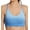 Ocean Front/ Blue Jazz, variant on Women's Hanes DHS104 Seamless Dip Dye Cami Sports Bra (Silverstone/ Ebony 2X)