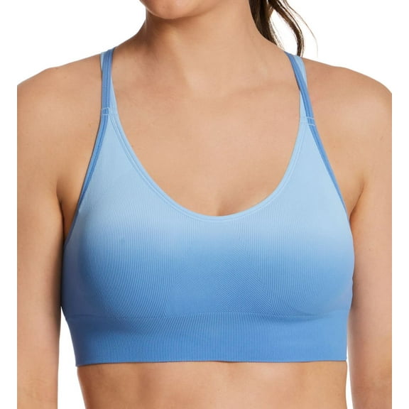 Women's Hanes DHS104 Seamless Dip Dye Cami Sports Bra (Ocean Front/ Blue Jazz XL)