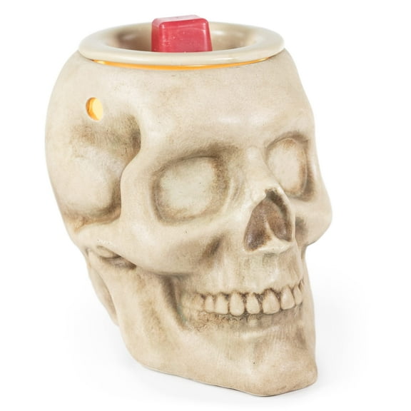 Scentsationals Wax Melt Warmer, Wax Warmer for Scented Wax Melts - Halloween Collection Skull - Candle Wax Melter for Fragrance Cubes and Tarts
