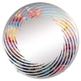 thumbnail image 2 of Designart "Multicolored Tulips Under the Night Sky with a Celestial Feel I" Tulips Spiral Round Wall Mirror - Floral Oval Printed Decorative Mirror - Multiple Color Options, 2 of 5