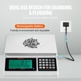 thumbnail image 4 of Industrial Counting Scale, 30 kg x 1 g, Digital Scale for Parts and Coins, g/kg/lb Units, Electronic Gram Scale Inventory Counting Scale Kitchen Jewelry Scale with RS232 Port and LCD Screen, 4 of 11