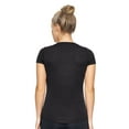 thumbnail image 3 of Expert Brand USA-Made Women's TriTec Active Deep V-Neck T-Shirt, Black, Medium, 3 of 5