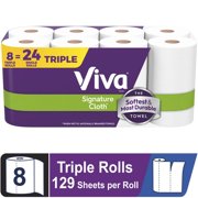 Viva Signature Cloth Paper Towels, 8 Triple Rolls, 129 Sheets per Roll - 3 pack
