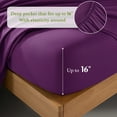 thumbnail image 7 of Baauye Cozy Bamboo Sheets Set, 4-Piece Full Sheet Set with 16" Deep Pockets, Soft and Breathable Bed Sheets, Purple, 7 of 7