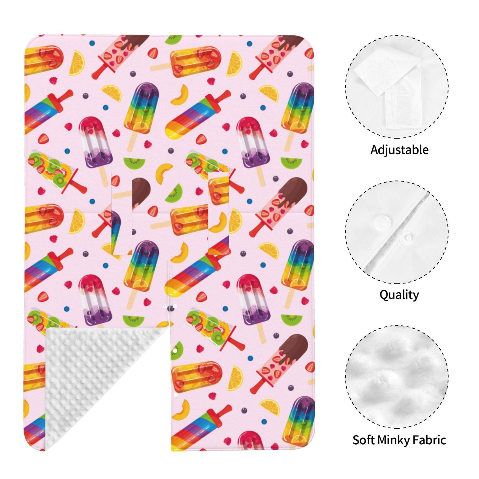 Car Seat Cover Baby - cartoon Popsicle Breathable Infant Car Seat Cover for Baby Carseat, Lightweight Comfort Baby Essentials Must Haves Newborn Stuff for Girl Boy