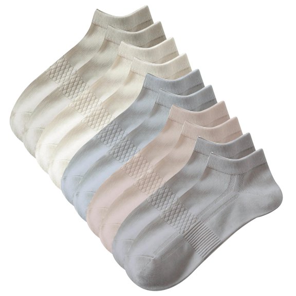 AirLoni 10 Pairs Low Cut Socks For Women Short Cut Cushioned Sweat Absorbing Breathable Sports Socks Ankle Socks For Running Cycling Outdoor Khaki,One Size