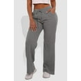 thumbnail image 4 of Waffle Fleece Lined Straight Leg Sweatpants - Light Heather Gray, 4 of 9