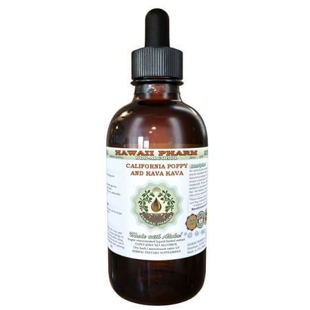 California Poppy and Kava Kava Glycerite, Organic California Poppy (Eschscholzia Californica) and Kava Kava (Piper Methysticum) Dried Root Alcohol-Free Liquid Extract, Glycerite Herbal Supplement 4
