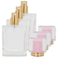 thumbnail image 3 of Noref 3pcs/set 50ml Glass Perfume Bottle Refillable Spray Transparent Liquid Container Atomizer Empty Cosmetic Storage Container, 3 of 8