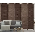 thumbnail image 5 of Jostyle Room Divider 6 Ft. Tall Extra Wide Privacy Screen, Folding Privacy Screens Freestanding Mocha, 5 of 15