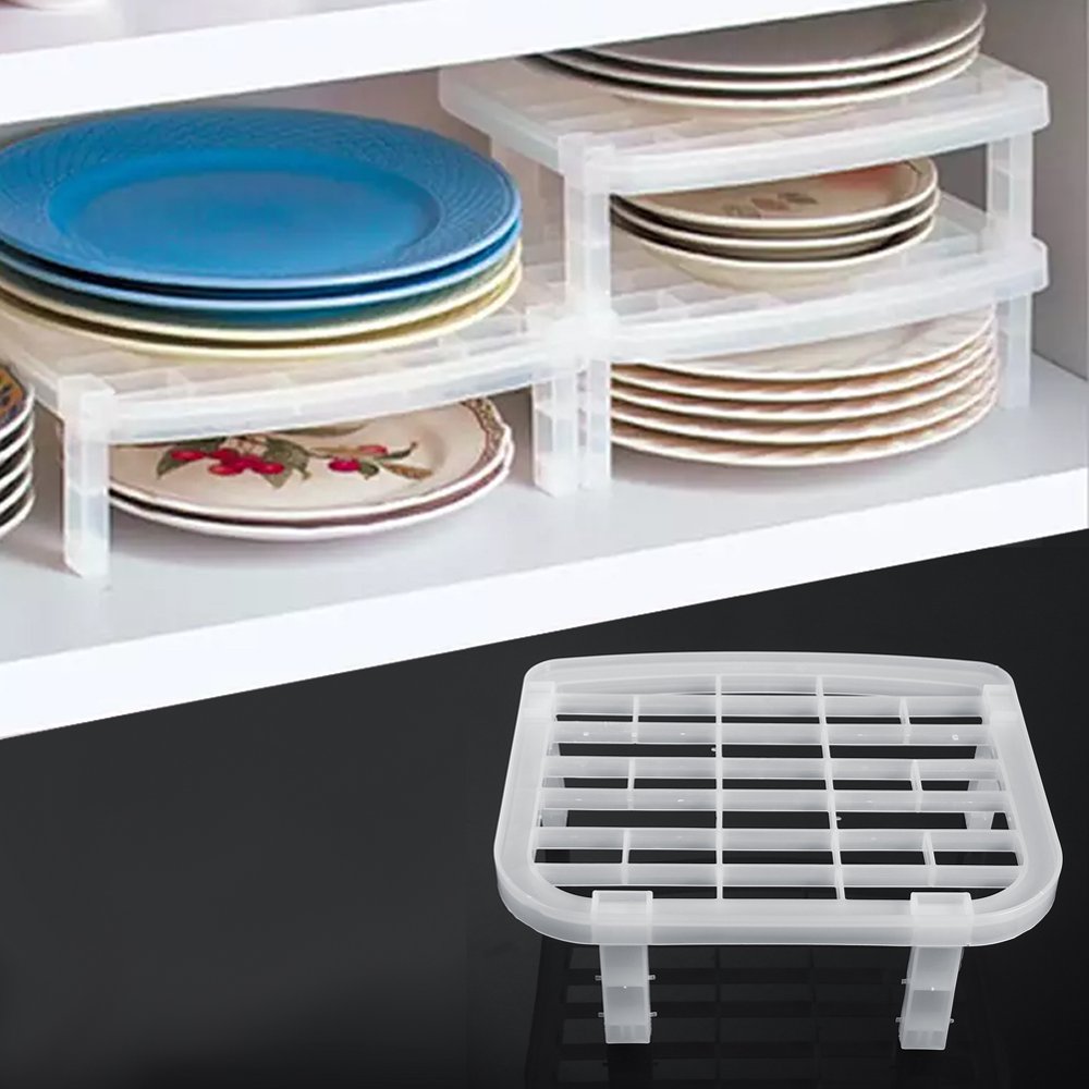 OTVIAP Under Sink Shelf Plate Dish Rack Organizer Holder Shelf Kitchen
